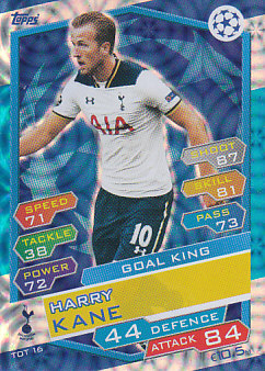 Harry Kane Tottenham Hotspur 2016/17 Topps Match Attax CL Goal King #TOT16